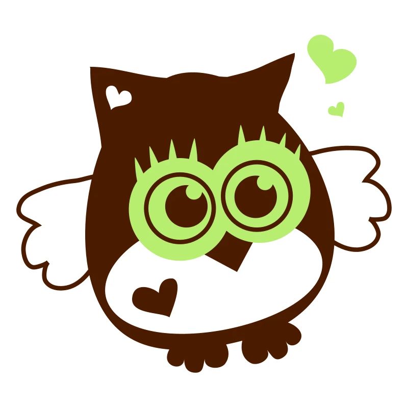 Eule - Kawaii mit Herzen