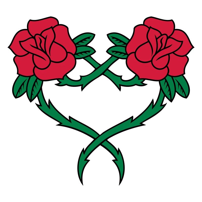 Coeur de fleur de rose 2 3c