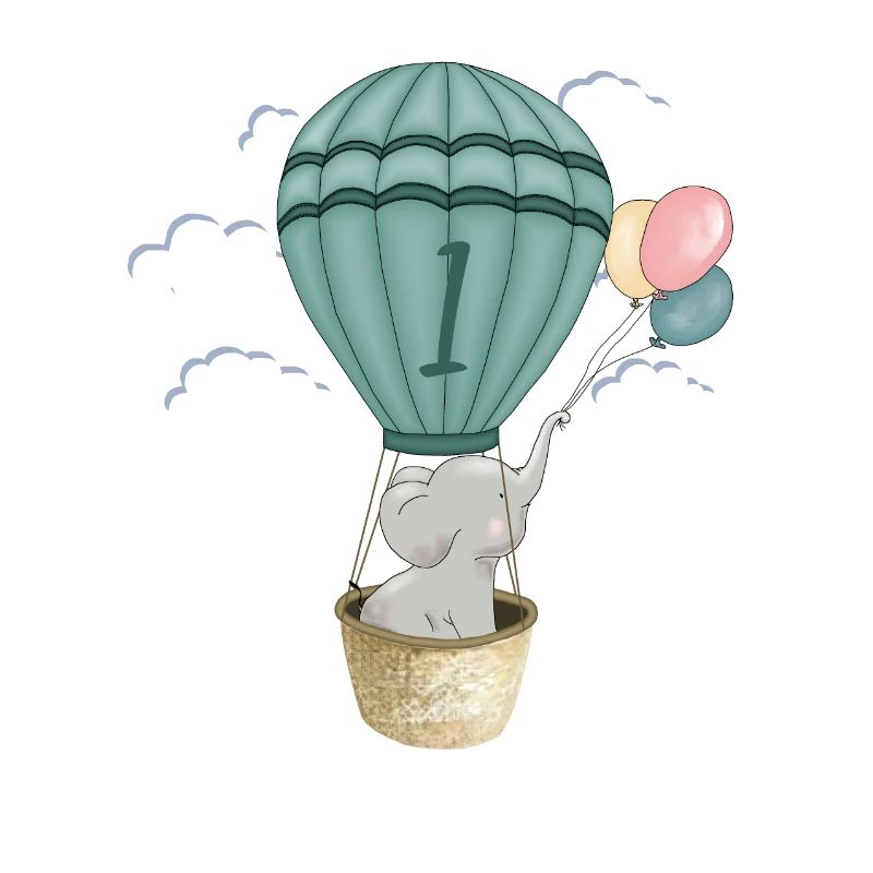 Bébé Éléphant 1 anniversaire