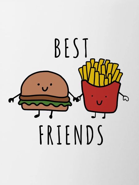 BEST FRIENDS - BURGER AND FRIES