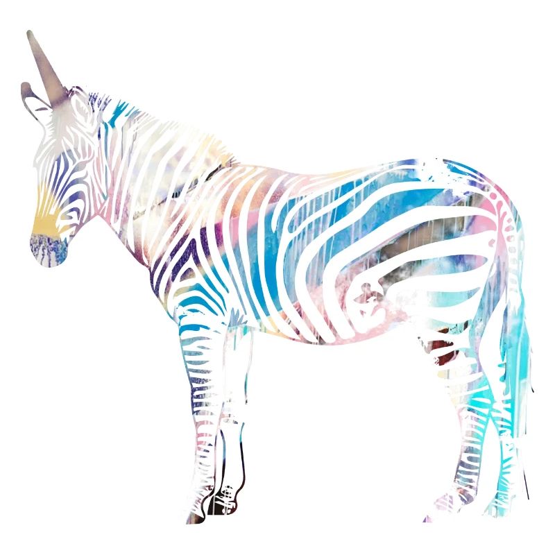Zebra,einhorn, bunt , illustration,graffiti