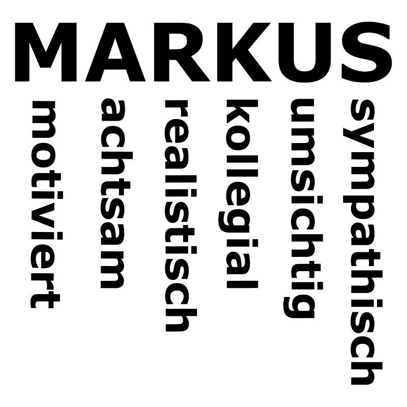 Markus - Ein spezielles Design für Markus