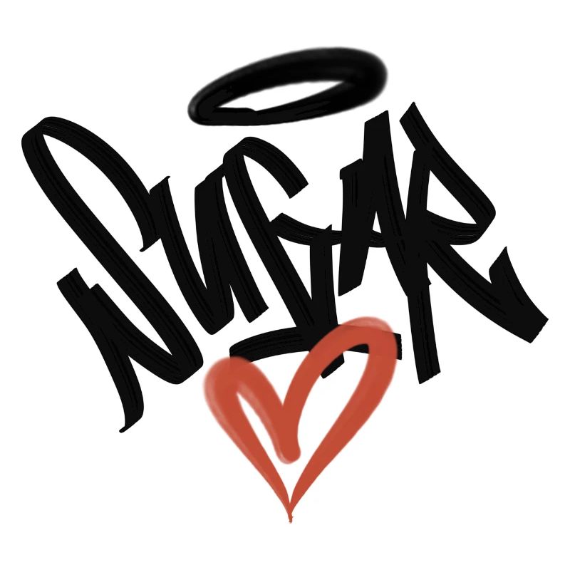 sugar coeur graffiti
