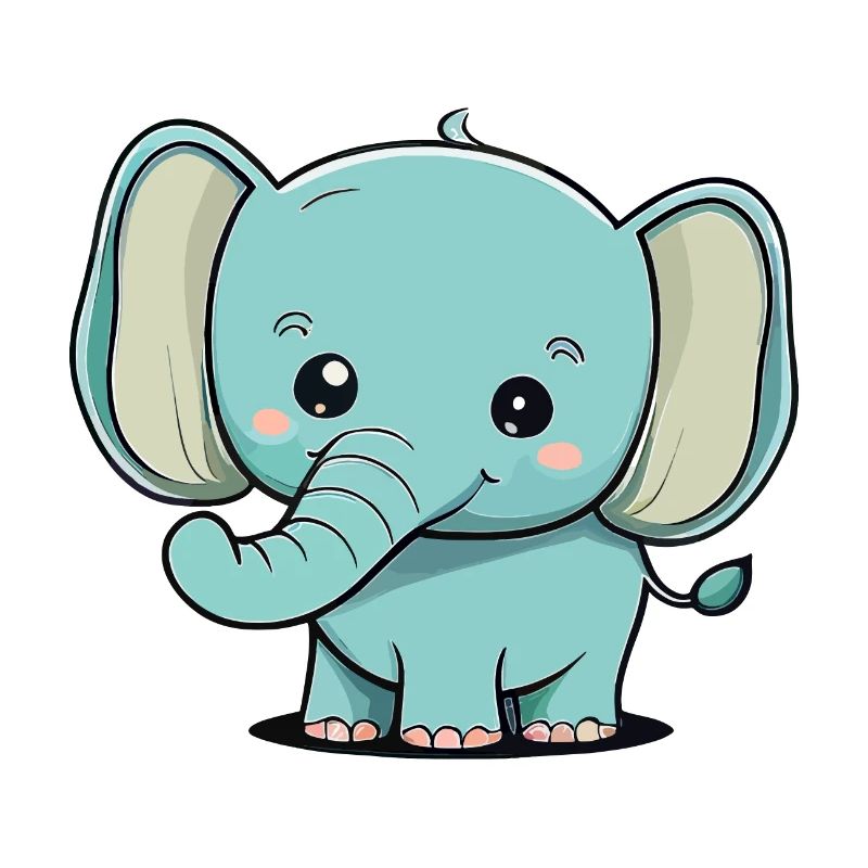 Éléphant éléphant bébé mignon mignon bande dessinée bande dessinée