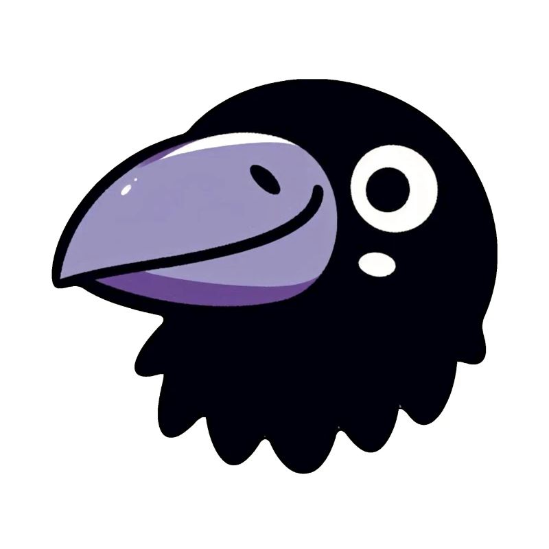 Simple Cartoon Raven