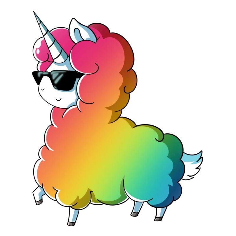 Fluffy Regenbogen Einhorn