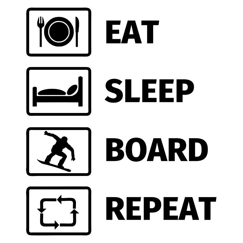 EAT SLEEP SNOWBOARD REPEAT