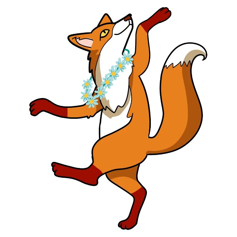 Cooler tanzender Fuchs