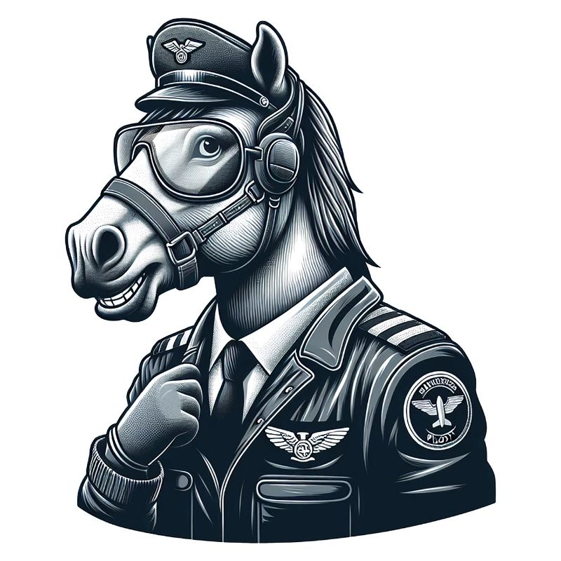 Pilote de cheval mignon