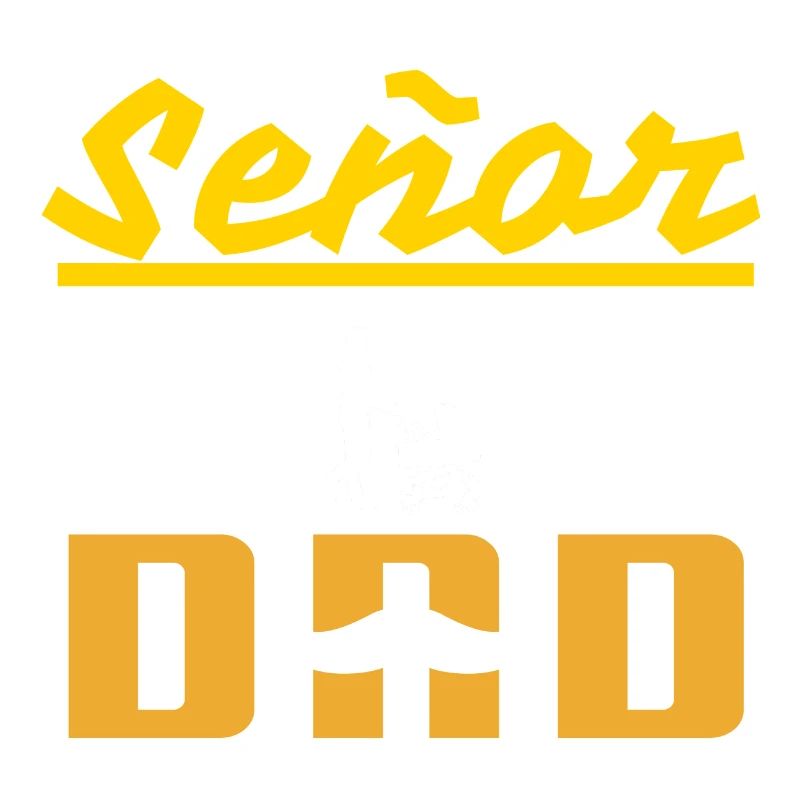 Señor Dad Moustache blanche