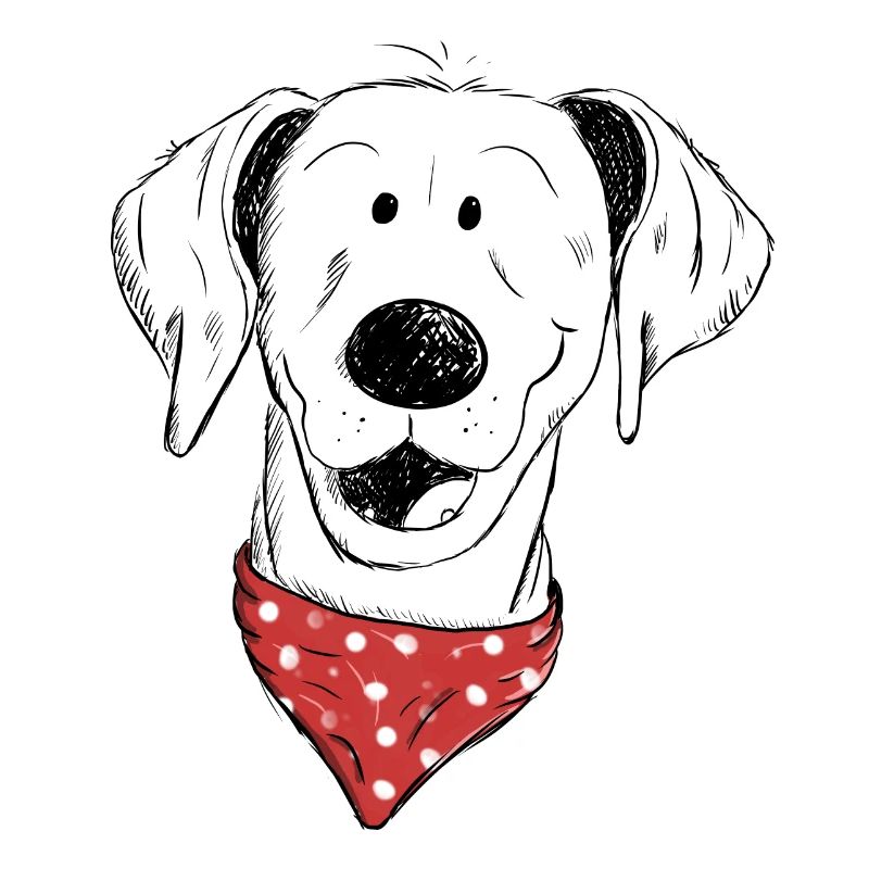 Drôle Rhodesian Ridgeback Head Avec Bandana I