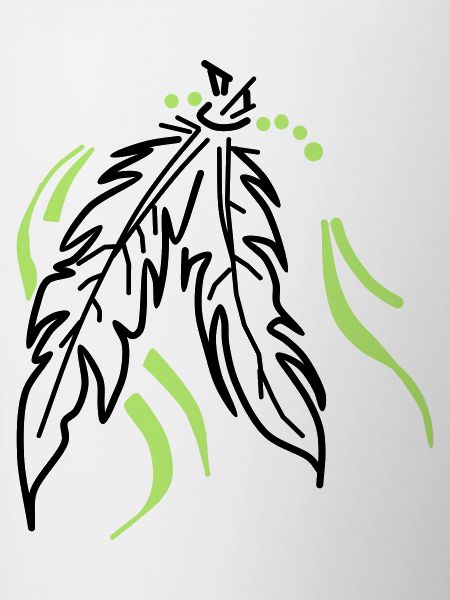 Feathers tied together