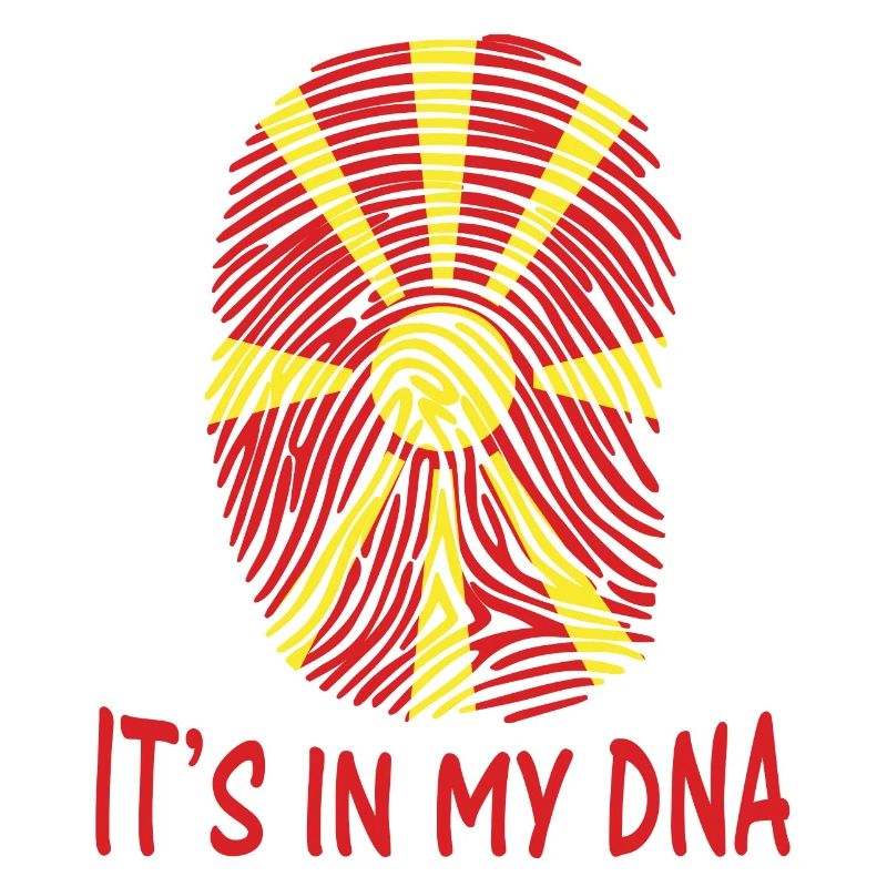 drapeau de macédoine du Nord, il est dans mon t-shirt adn