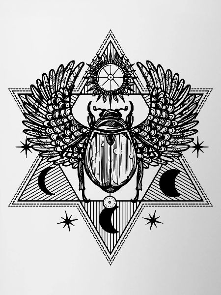 Mystic Scarab Symbol Design