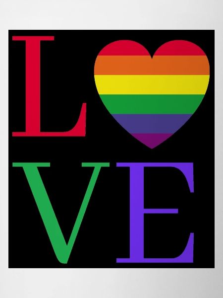 Rainbow Love Heart Pride Sticker