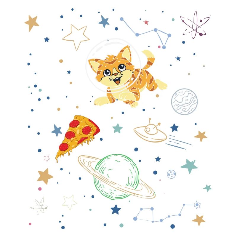 chat joueur dans la scène de l’espace cosmique