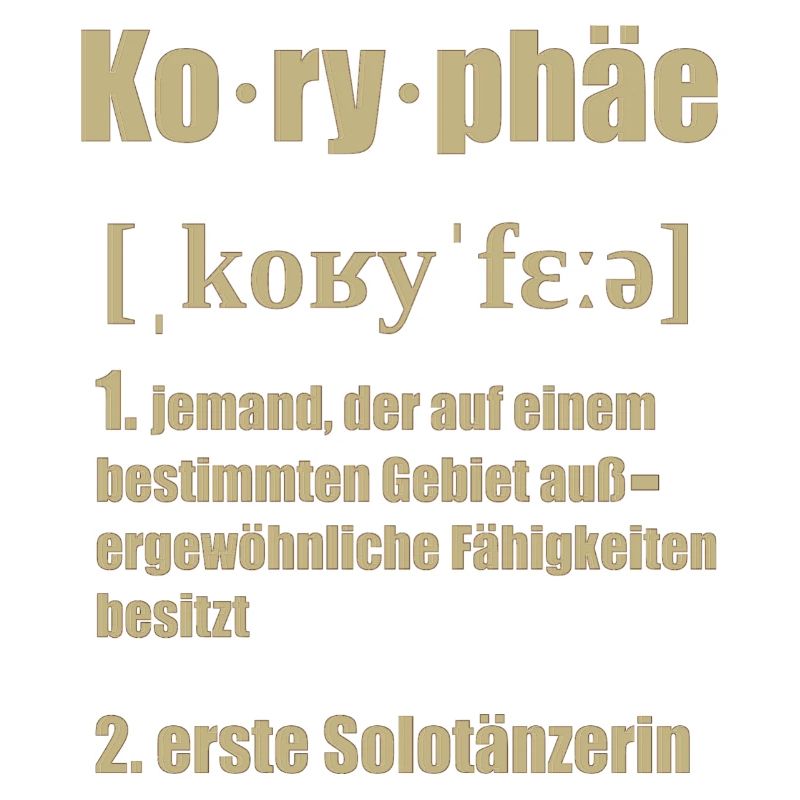 koryphäe in gold