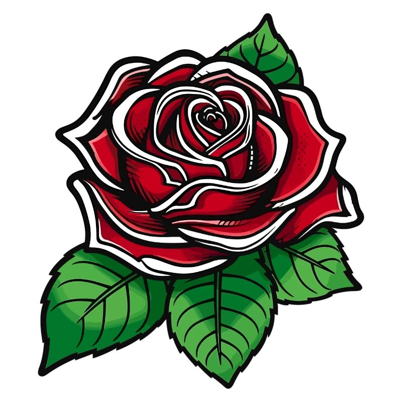 Crimson Rose Pop Art Bloom