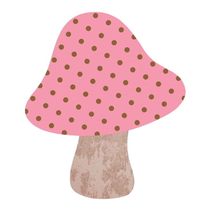 Champignon Points Motif Points Rose Fille Chanceux