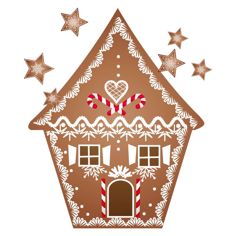 uriges Lebkuchen Haus mit Lebkuchen Sterne