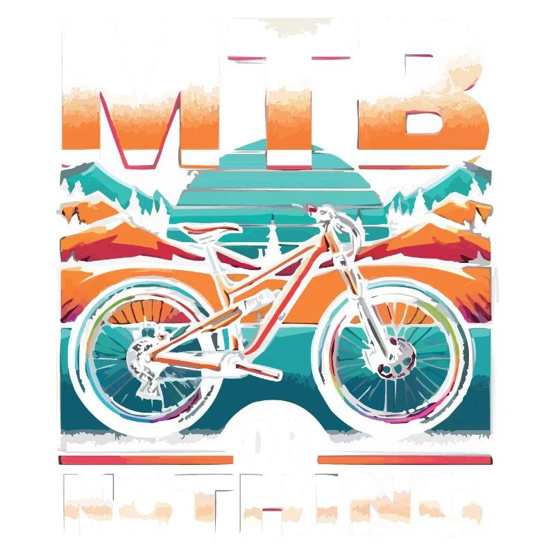 Design vibrant de coucher de soleil en VTT