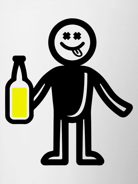 Beer Drinking Silhouette