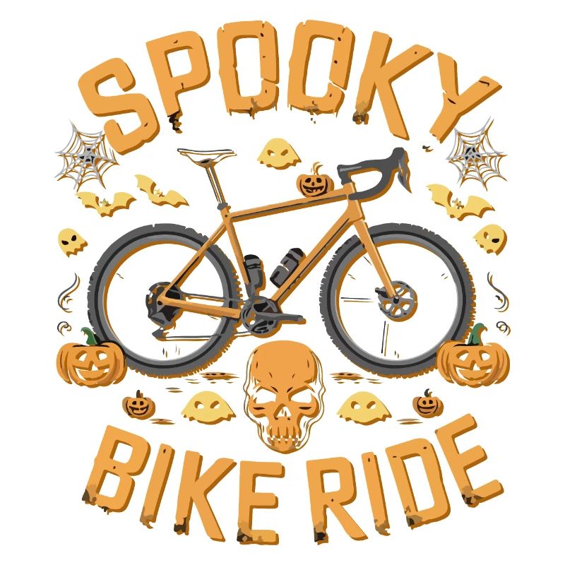 Conception effrayante de balade à vélo d’Halloween