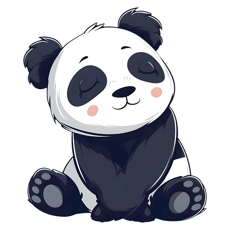 Illustration de dessin animé panda mignon