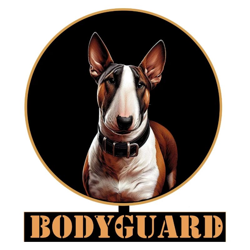Bull Terrier Dog Portrait Circle
