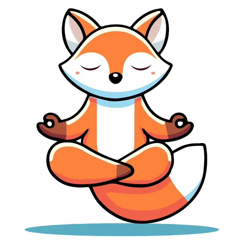 Meditating Fox – Relaxing Illustration