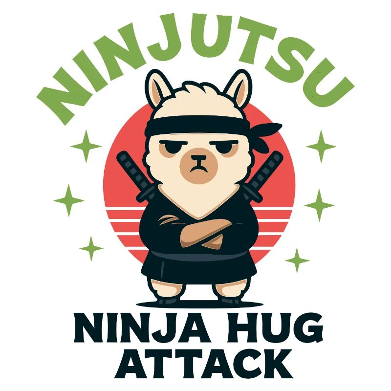 Attaque de câlin du lama ninja