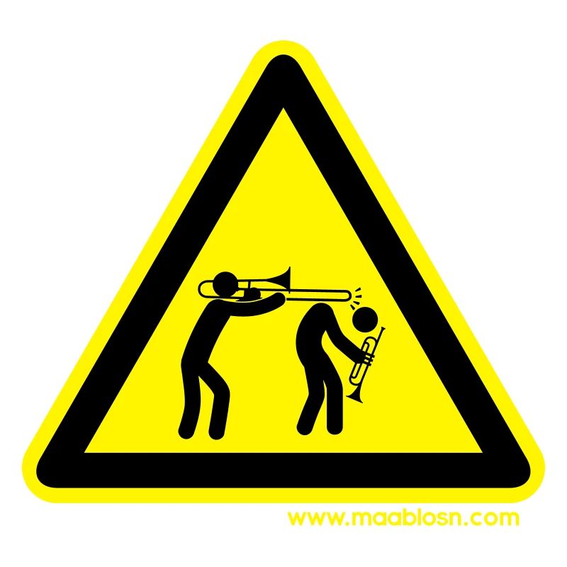 Gefahrenschild Posaune