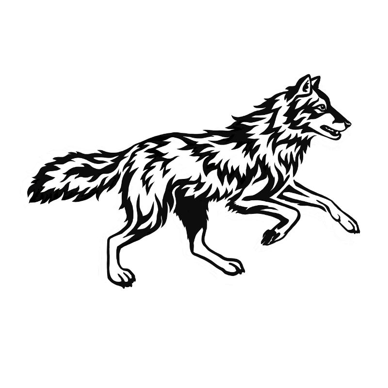 Running Wolf Tribal Flame
