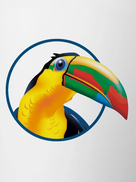 Tropischer Toucan Farbexplosion