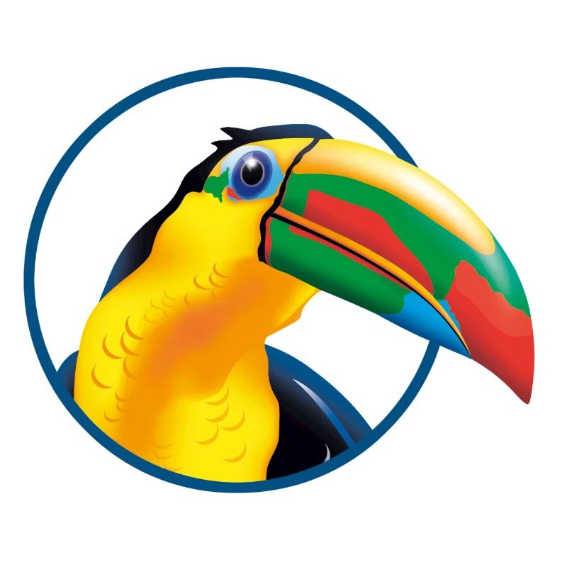 Tropischer Toucan Farbexplosion