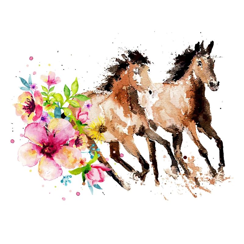 Cheval aquarelle