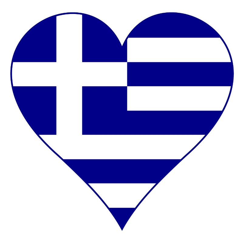 Greece flag as heart