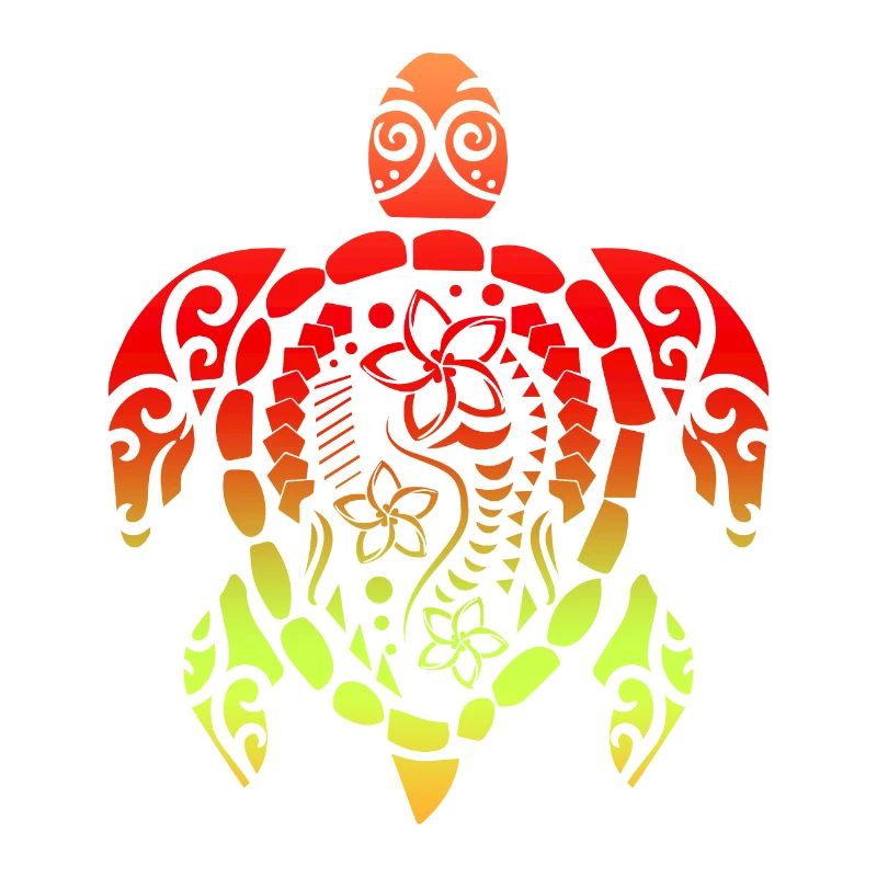 Samoan Turtle Polynesia Tribal Tattoo Gift