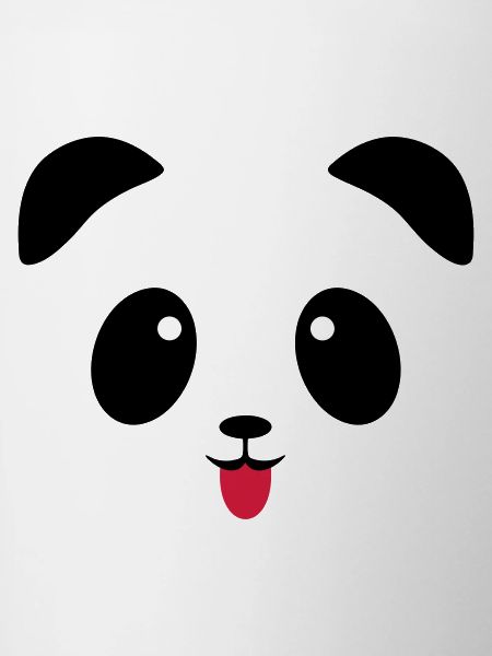 Panda face tongue