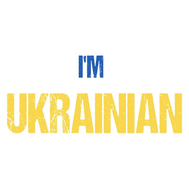 Je suis ukrainien - en couleur de drapeau
