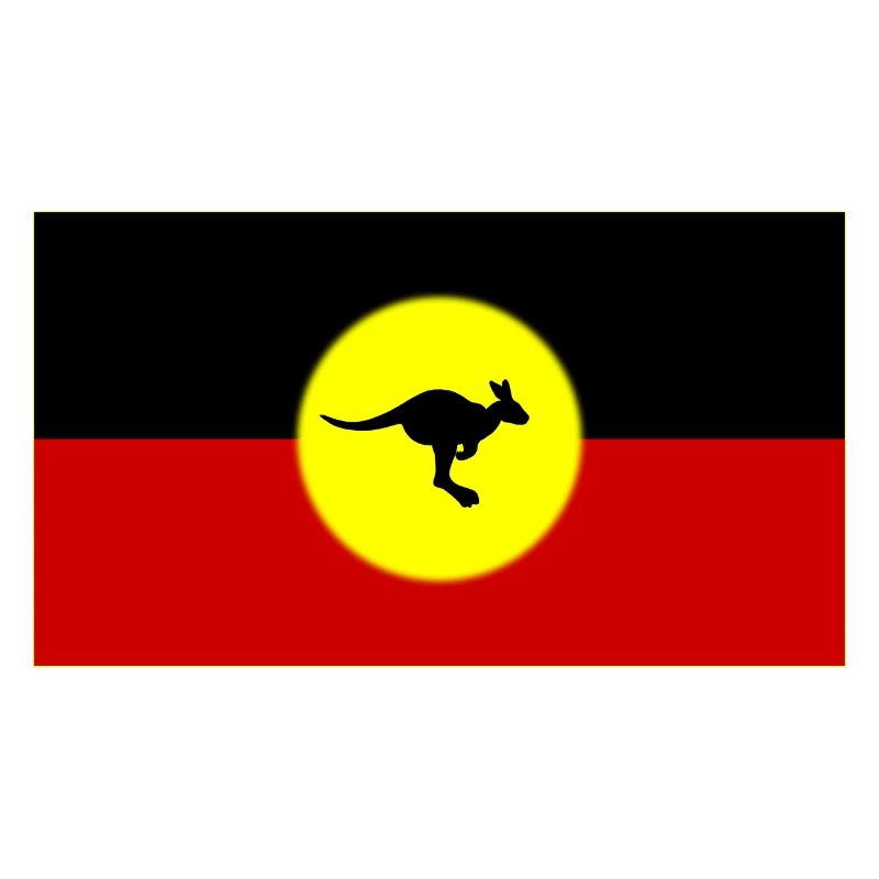 Aboriginal Flag with Kangaroo