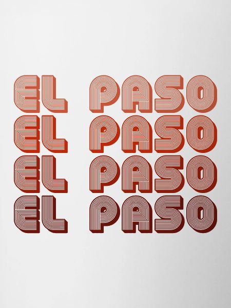 El Paso Gradient Retro Pattern