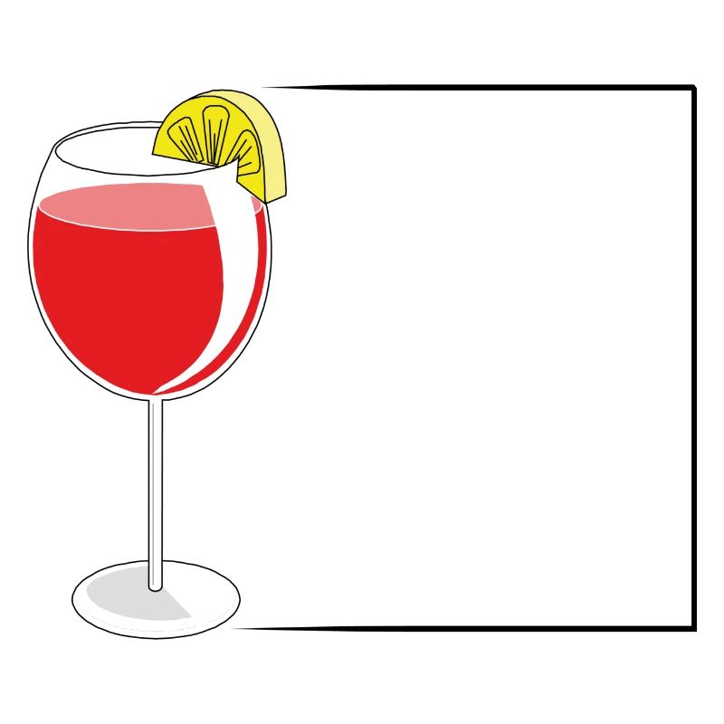 glas with apero in a frame