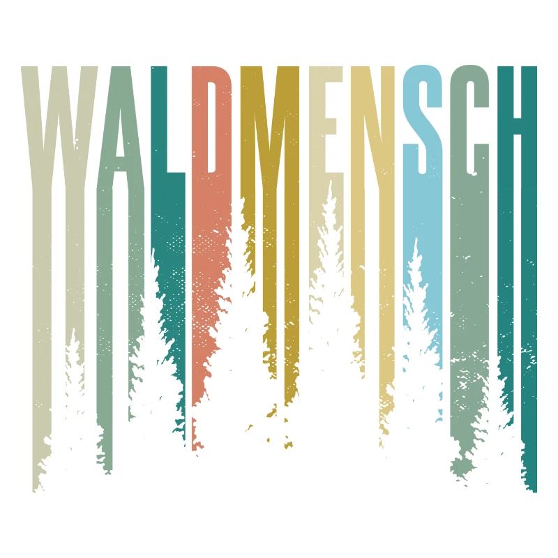 Waldmensch Farbpalette Waldsilhouetten
