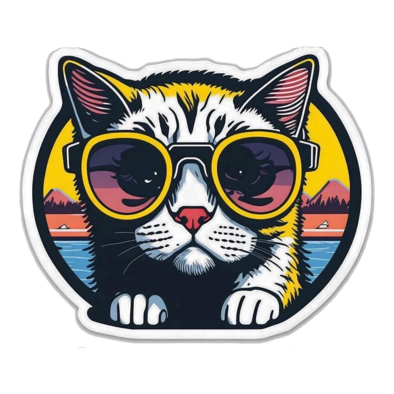 Chat avec lunettes