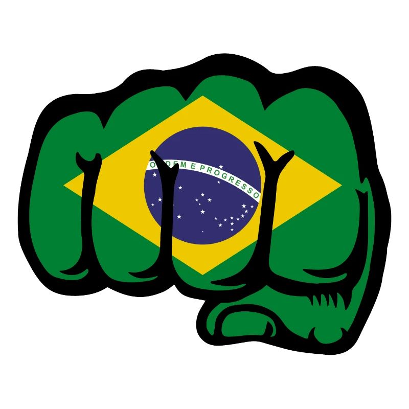 Brasilien Flagge Hand Faust