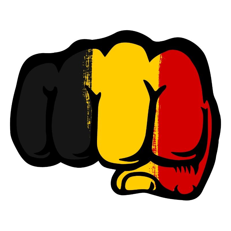 Drapeau de la Belgique Poing à main utilisé