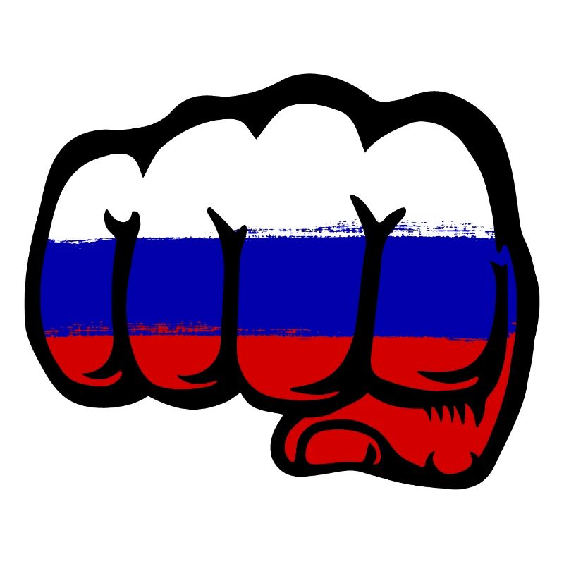 Russland Flagge Hand Faust