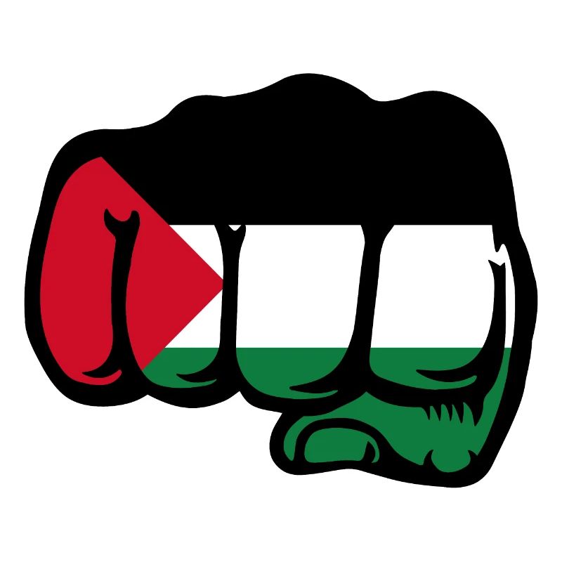 Drapeau de la Palestine poing main