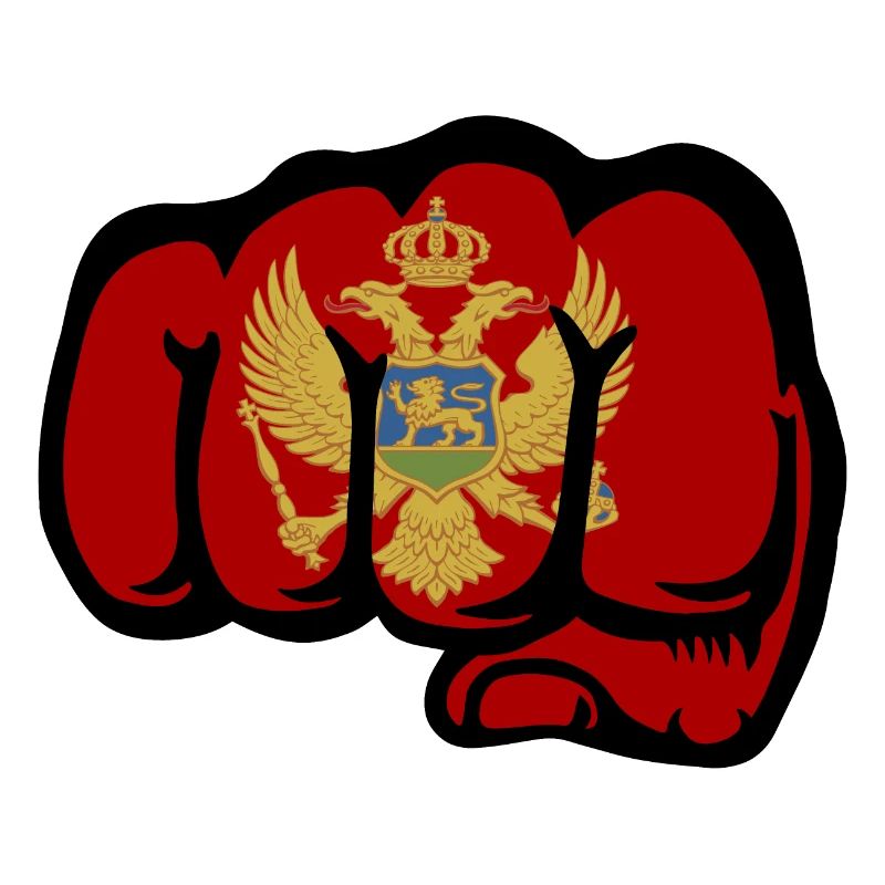 Poing du drapeau du Monténégro